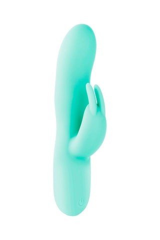 Vibromasseur Rabbit waterproof - Turquoise - 19 cm