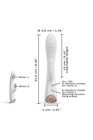Vibromasseur Flexi Rabbit - Blanc - 21 cm