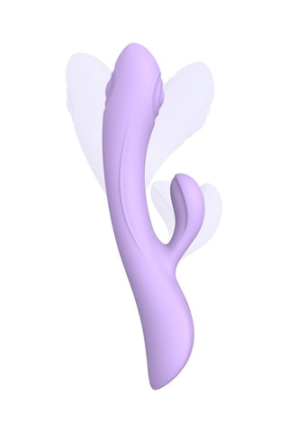 Vibromasseur et stimulateur clitoridien Bunny & Clide - Violet - 22 cm