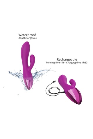 Vibromasseur Rabbit waterproof Funky Bunny - Violet - 10,3 cm