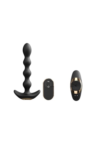 Chaîne anale télécommandée Flexi Balls Noir - 18 cm