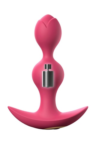 Plug anal Twinny Bud - Rose - 12 cm
