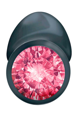 Plug anal geisha Ruby M - Noir et rose - 7,9 cm