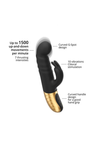 Stimulateur point G et clitoris G-Stormer - Noir - 12,5 cm