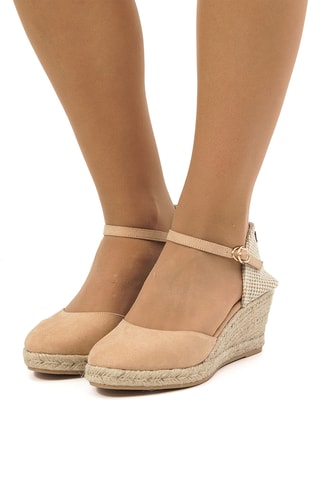 Espadrilles met Sleehak Austen - Taupe