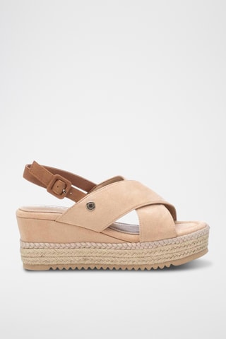 Sandales compensées - Beige