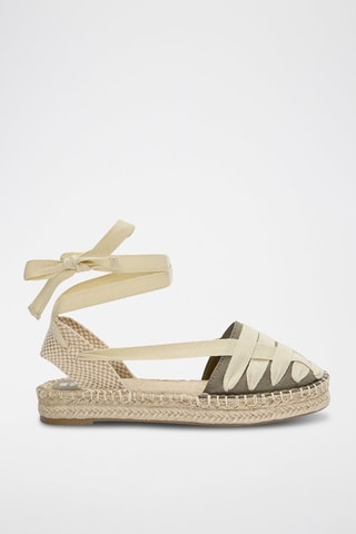 Romeinse Sandalen - Ecru en Grijs