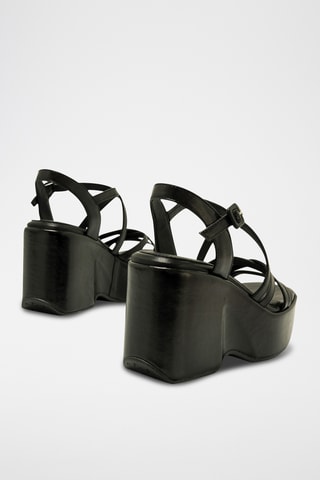 Sandales compensées Lizzy - Noir