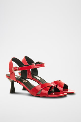 Sandales à talons vernies Yvanna - Rouge