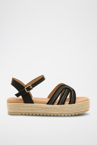 Sandales plateformes Amelie - Noir