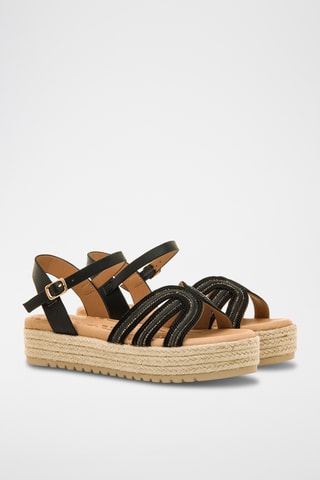 Sandales plateformes Amelie - Noir