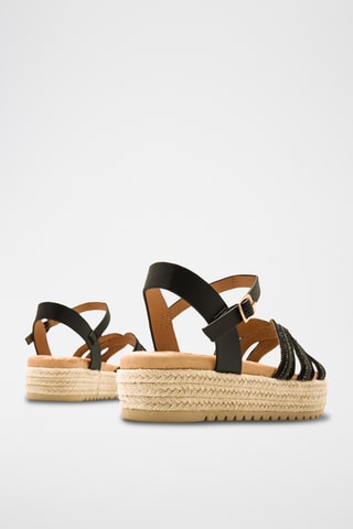 Sandales plateformes Amelie - Noir
