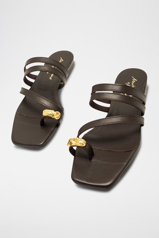 Sandales en cuir Necane - Marron
