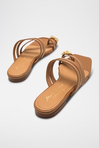 Sandales en cuir Necane - Marron clair