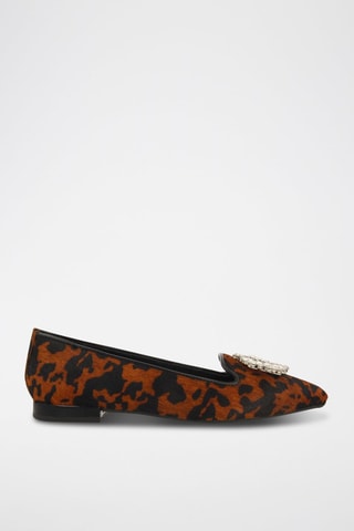 Ballerines en nubuck - Camel et noir- Gioseppo