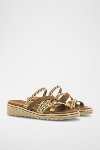 Mules Lorette - Marron et beigee