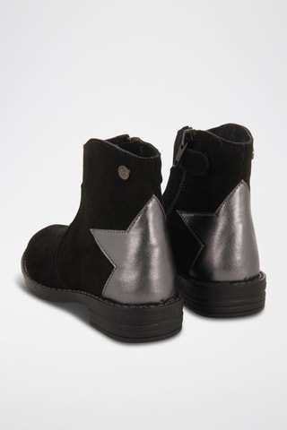 Bottines en cuir - Noir et argenté- Gioseppo
