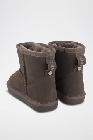 Bottines fourrées en nubuck - Taupe- Gioseppo