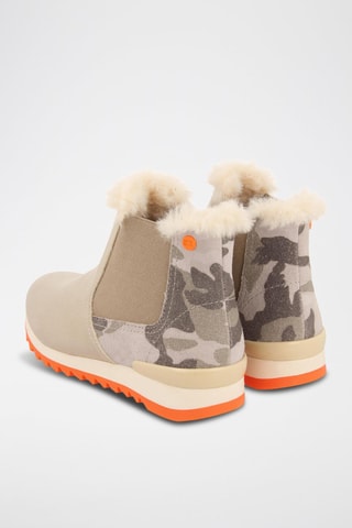 Bottines Chelsea fourrées - Beige et orange- Gioseppo