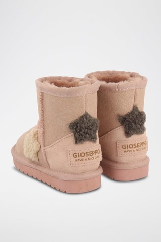 Bottines fourrées en nubuck - Rose- Gioseppo