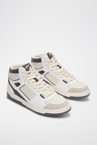 Baskets montantes - Blanc et marron