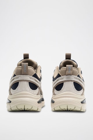 Baskets en cuir - Ecru et gris