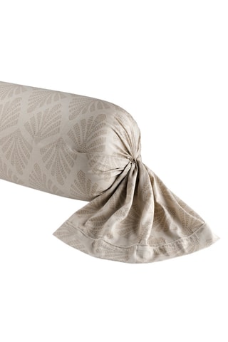 Funda de almohada de satén de algodón 80 hilos/cm² Vibrance végétale - Topo