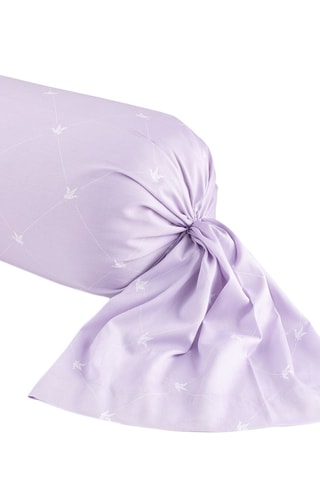 Funda de almohada de satén de algodón 80 hilos/cm² Canards Evy - Lila