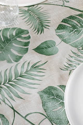 Mantel rectangular - Topo y verde