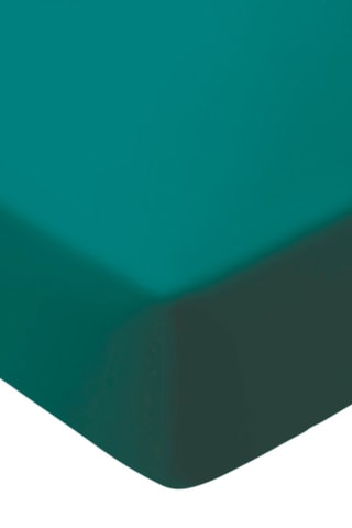 Sábana bajera de satén de algodón 120 hilos/cm² Liso - Verde