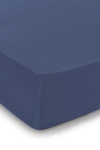 Sábana bajera de algodón 80 hilos/cm² Arthur - Azul oscuro