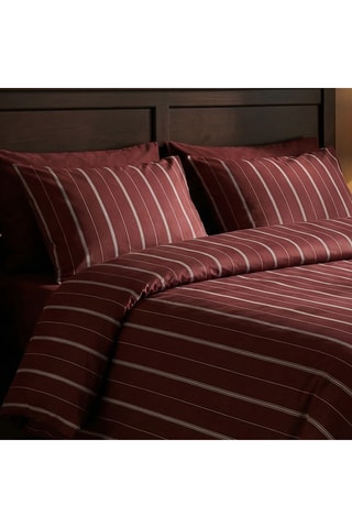 2 fundas de almohada de satén de algodón Elior - 80 hilos/cm² - Burdeos