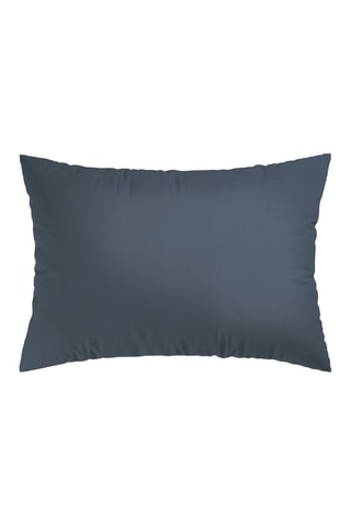 2 fundas de almohada de gasa de algodón Uni - 85 hilos/cm² - Azul