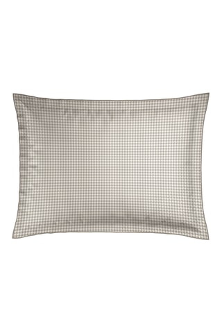 2 fundas de almohada de satén de algodón Elégance brisée - 80 hilos/cm² - Topo