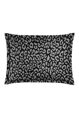 2 fundas de almohada de satén de algodón Noir Fauve - 80 hilos/cm² - Negro