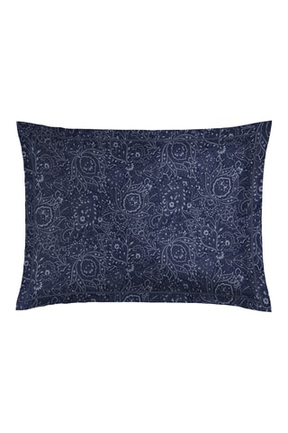 2 fundas de almohada de satén de algodón Mystère Indigo - 80 hilos/cm² - Azul oscuro