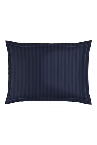 2 fundas de almohada de satén de algodón Mystère Indigo - 80 hilos/cm² - Azul oscuro