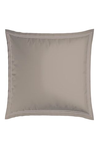 2 fundas de almohada de satén de algodón 80 hilos/cm² Bastia - Topo