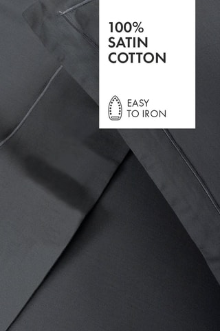 2 fundas de almohada de satén de algodón 80 hilos/cm² Uni 1 baratta - Gris oscuro