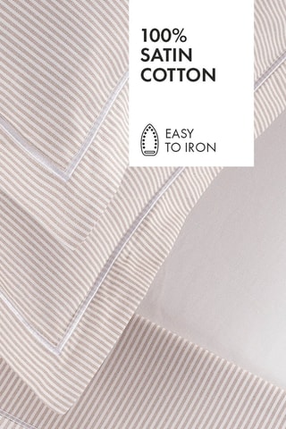 2 fundas de almohada de percal de algodón 80 hilos/cm² Lyon - Topo