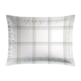 2 fundas de almohada de satén de algodón 80 hilos/cm² Aaron - Topo