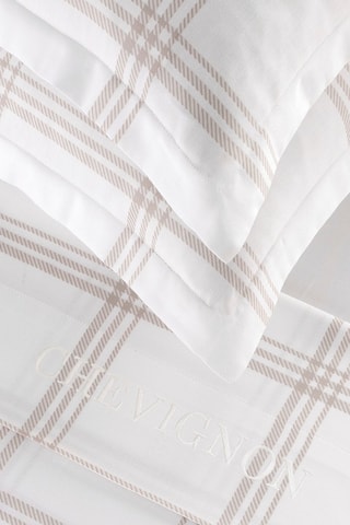 2 fundas de almohada de satén de algodón 80 hilos/cm² Aaron - Topo