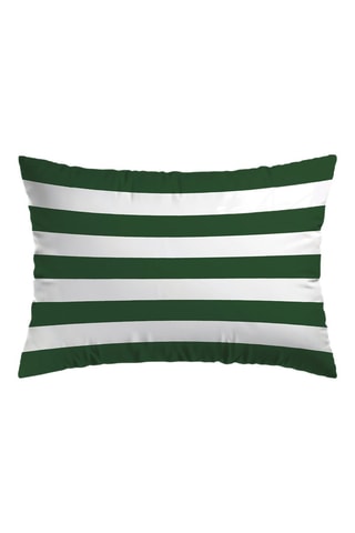 2 fundas de almohada de satén de algodón 80 hilos/cm² Horizon - Verde y blanco