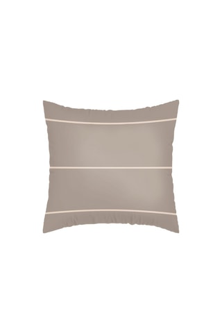 2 fundas de almohada de satén de algodón 80 hilos/cm² Charles - Topo