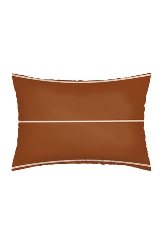 2 fundas de almohada de satén de algodón 80 hilos/cm² Charles - Castaño