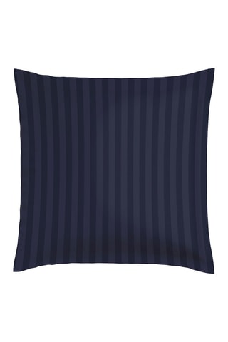 2 fundas de almohada de satén de algodón 80 hilos/cm² Nuit indienne - Azul oscuro