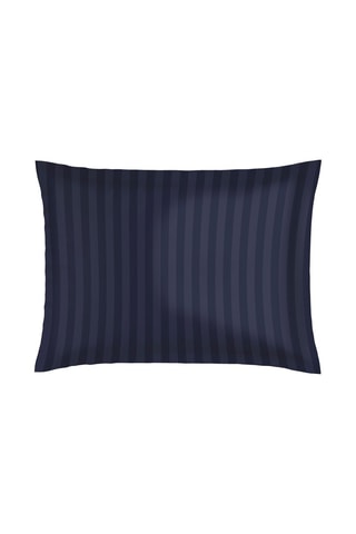 2 fundas de almohada de satén de algodón 80 hilos/cm² Nuit indienne - Azul oscuro