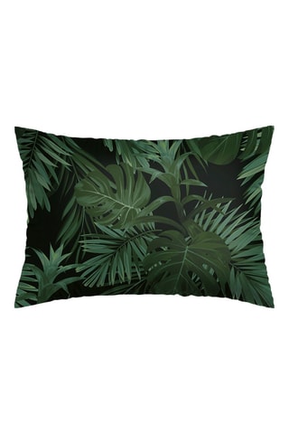 2 fundas de almohada de satén de algodón 78 hilos/cm² Jungle - Verde