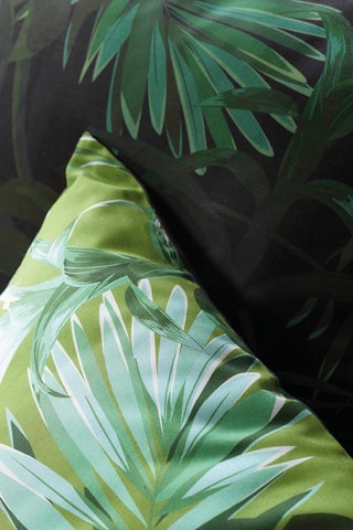 2 fundas de almohada de satén de algodón 78 hilos/cm² Jungle - Verde