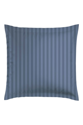 2 fundas de almohada de satén de algodón 78 hilos/cm² - Azul